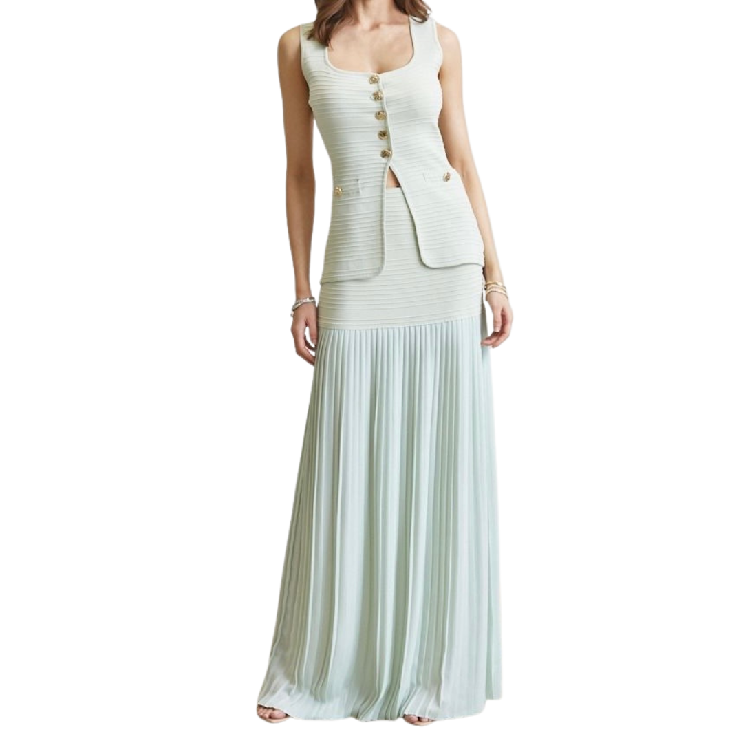 SET VERDE MENTA BLUSA Y FALDA