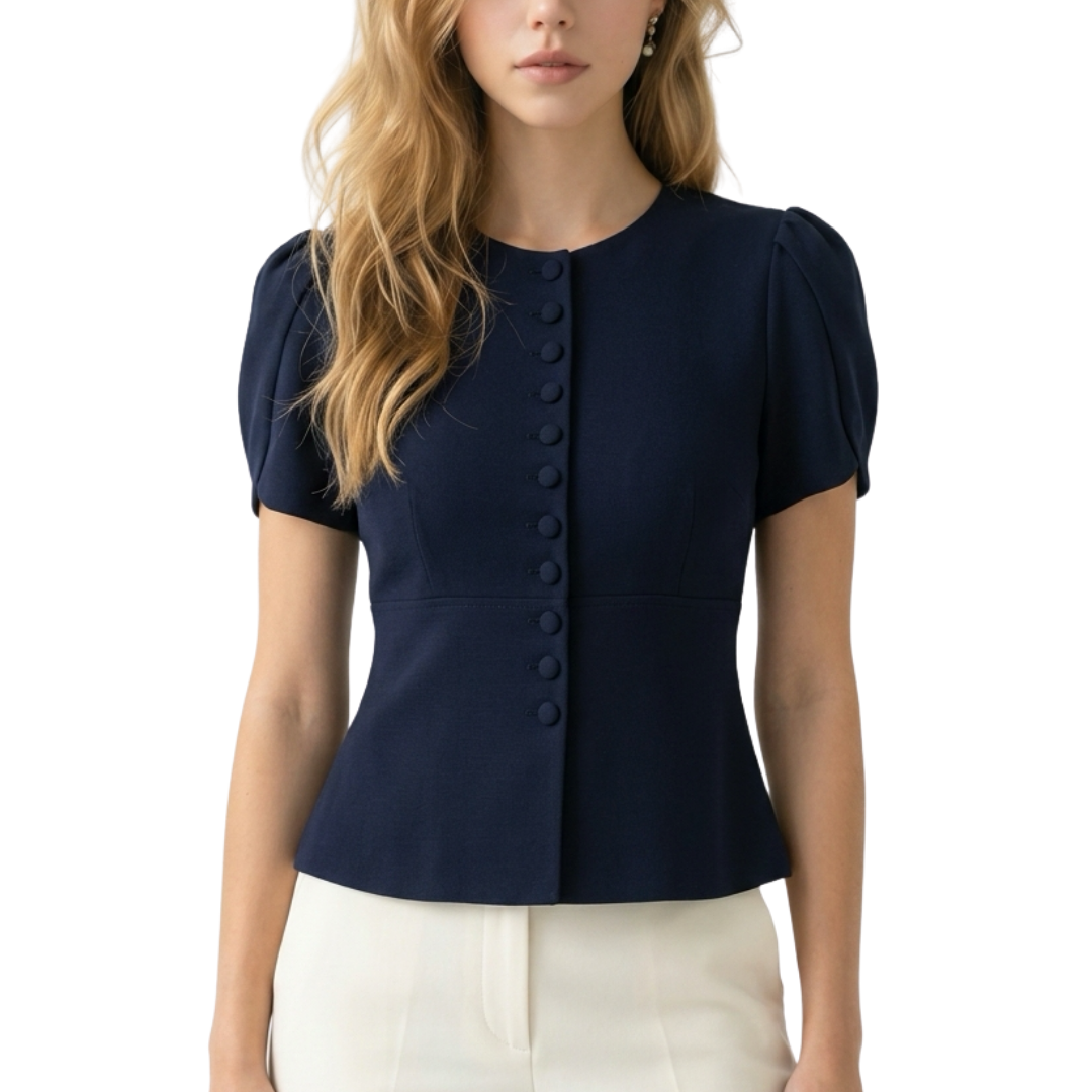 BLUSA NAVY CORTE PEPLUM