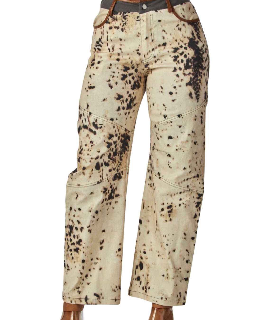 PANTALÓN DENIM ESTAMPADO VACA