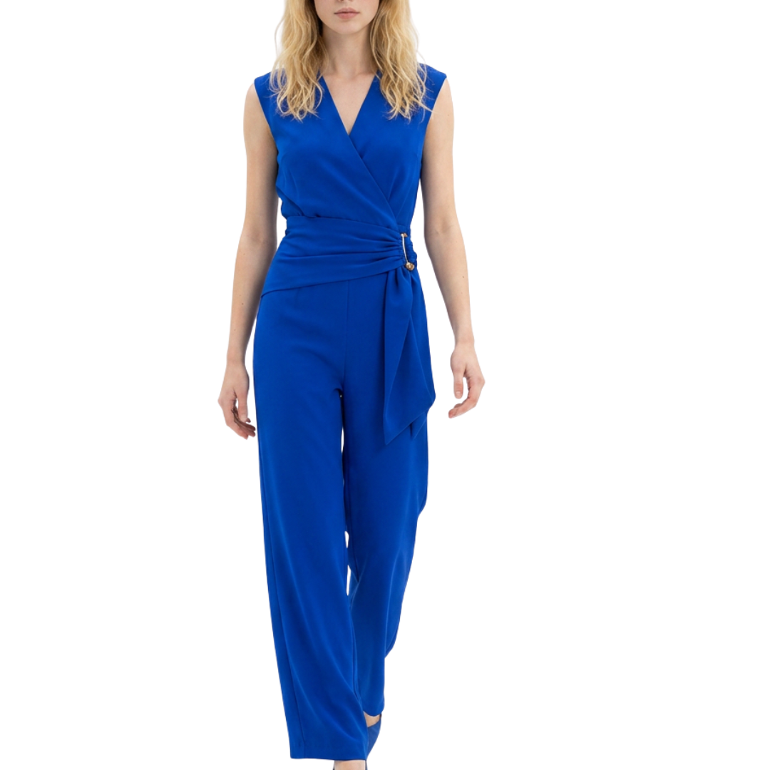 JUMPSUIT AZUL REY SIN CON BROCHE DORADO