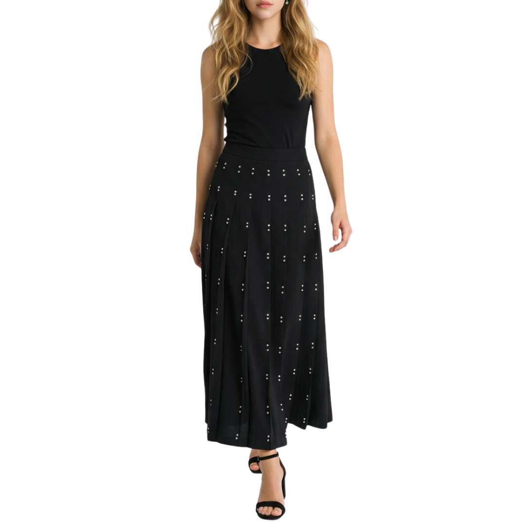 FALDA NEGRA CON TABLONES CON BRILLOS