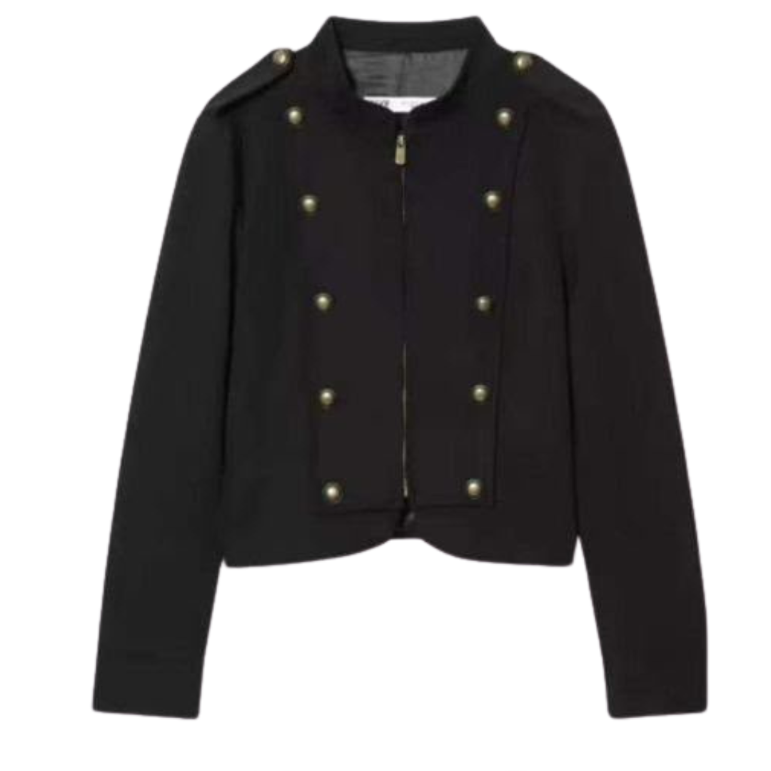 JACKET ESTILO MILITAR NEGRO