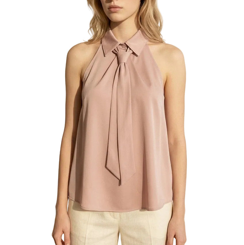 BLUSA ROSA PALO CON CORBATIN