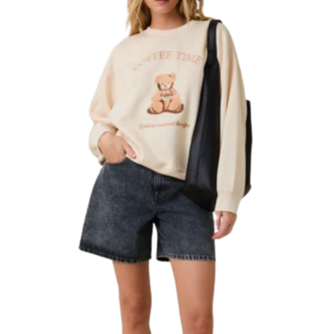 SUETER OSITO "COFFE TIME" BEIGE