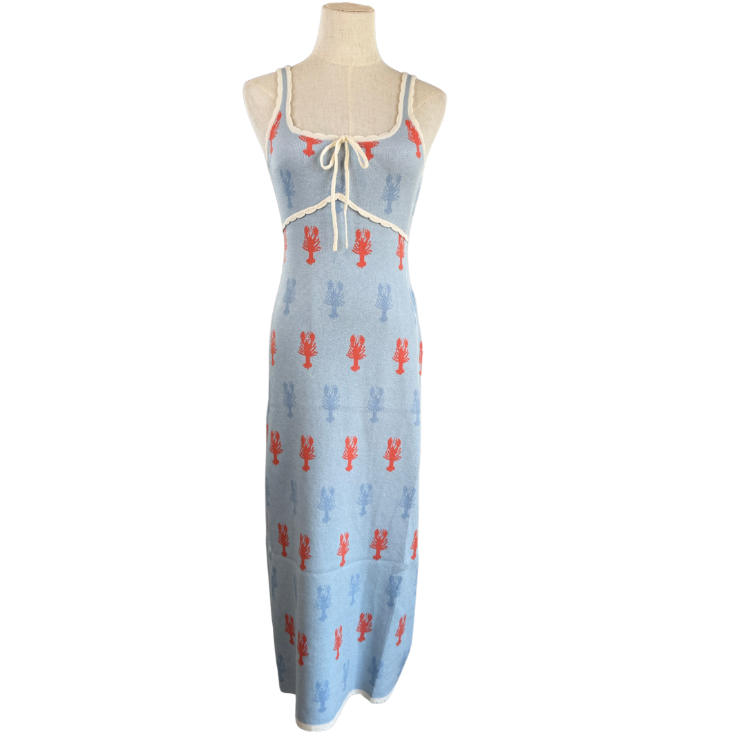 VESTIDO MIDI DE PUNTO PRINT LOBSTER