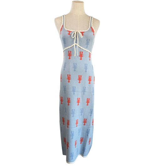 VESTIDO MIDI DE PUNTO PRINT LOBSTER