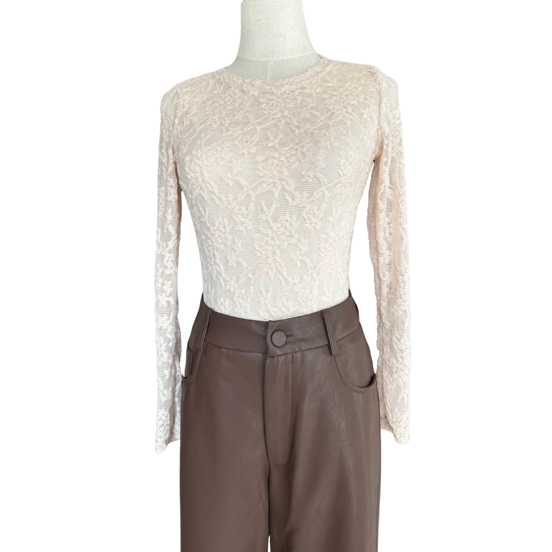 BLUSA MANGA LARGA BEIGE