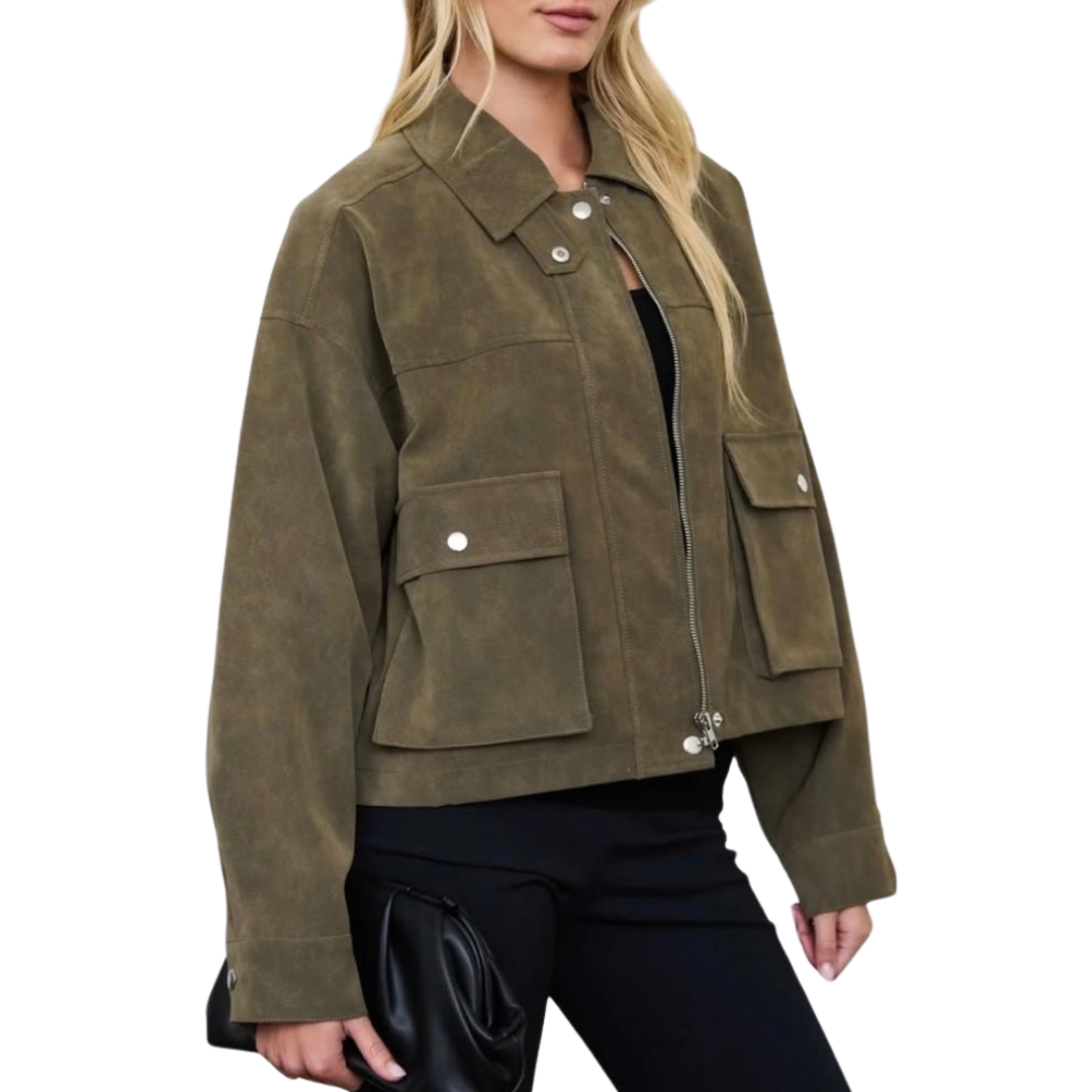 CHAQUETA BOMBER VERDE