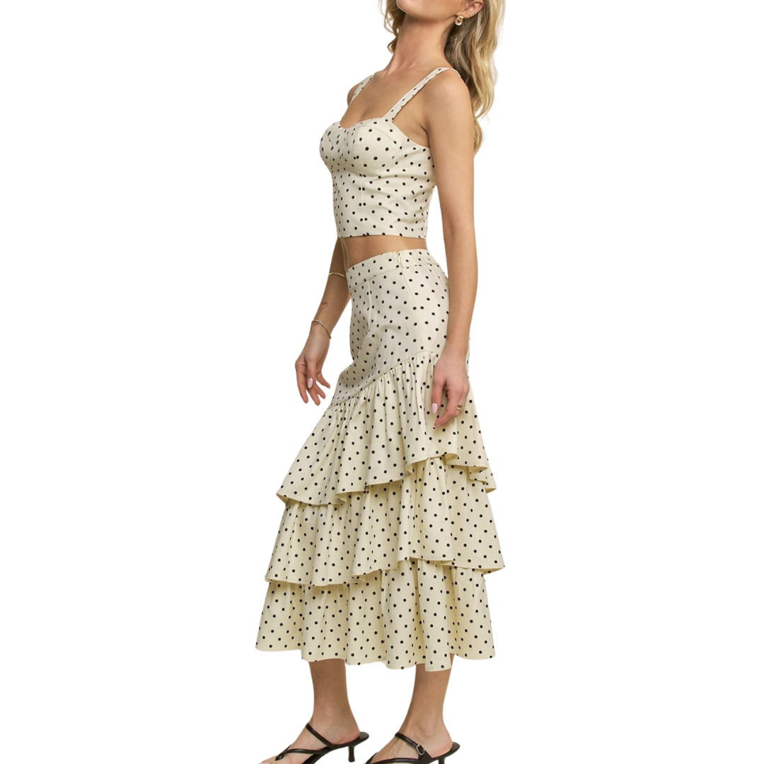 SET BLUSA Y FALDA POLKA DOTS BUTTER