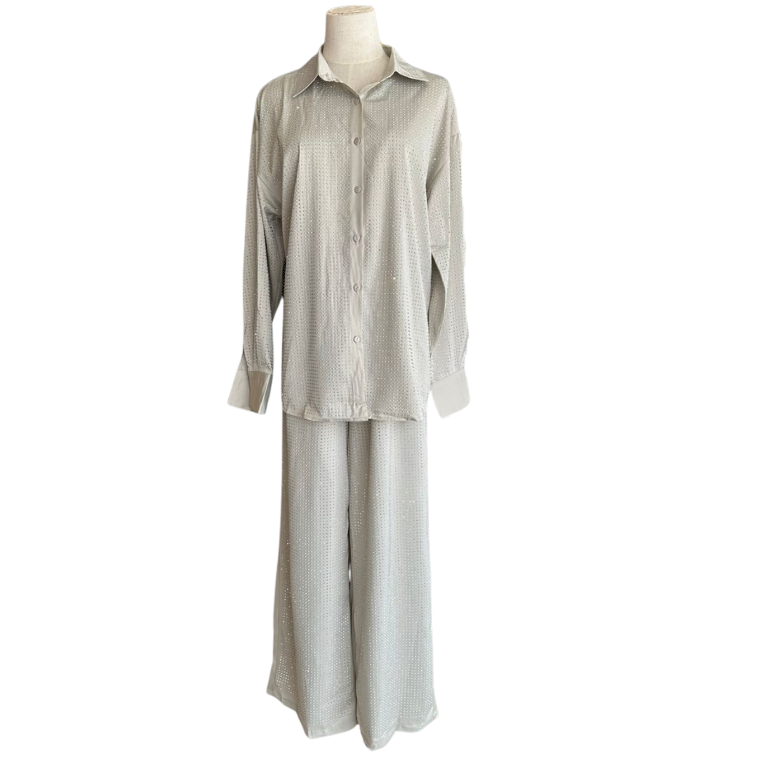 SET GRIS CON BRILLOS