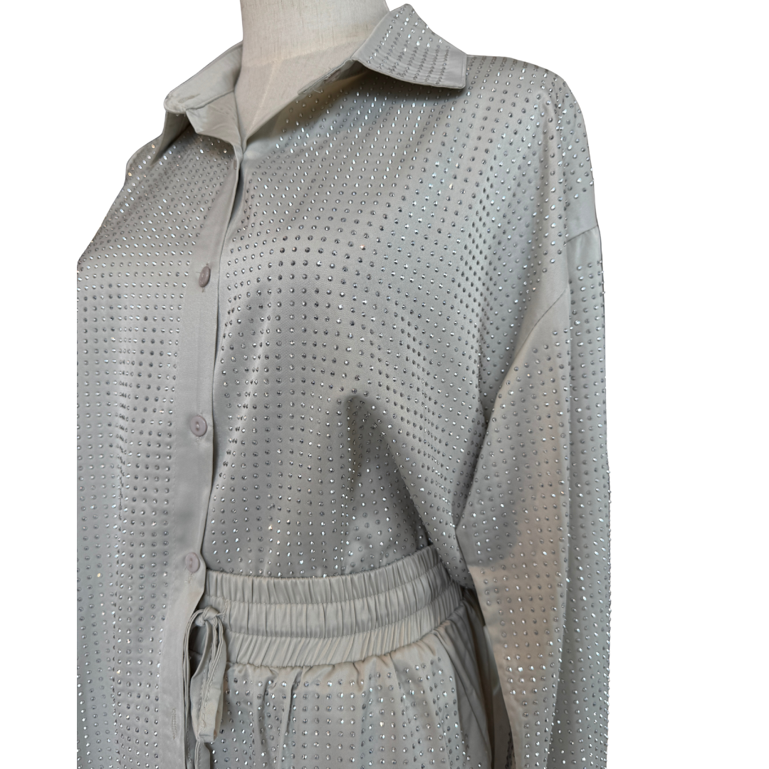 SET GRIS CON BRILLOS