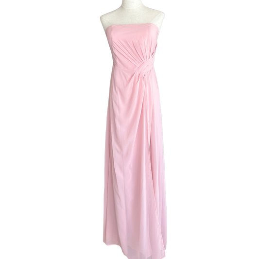 VESTIDO LARGO STRAPPLES ROSA PALO