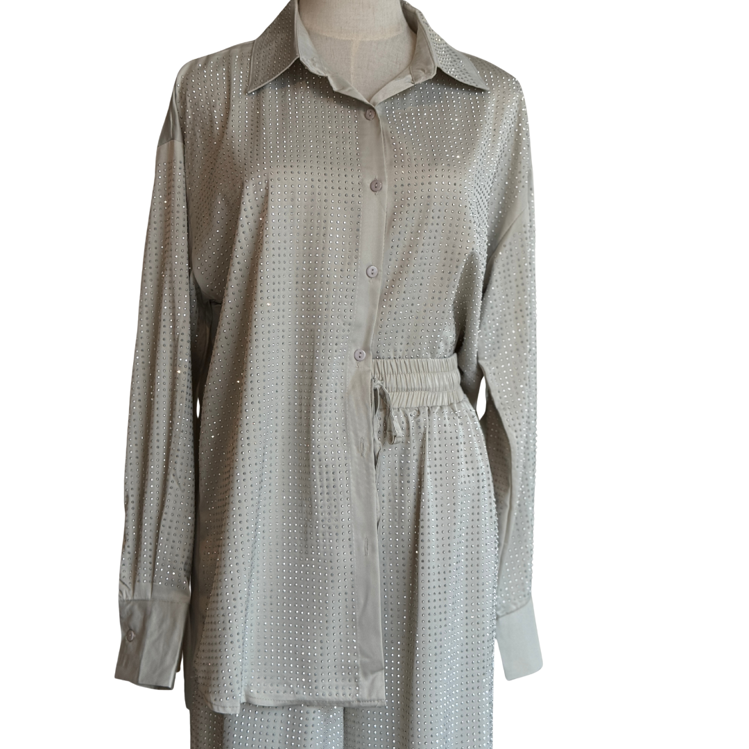 SET GRIS CON BRILLOS