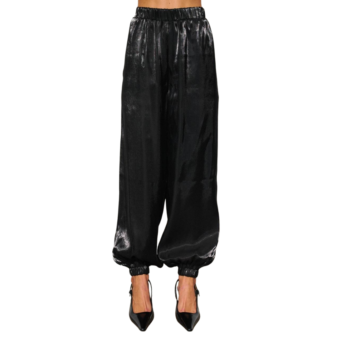 PANTALON JOGGER SATIN NEGRO