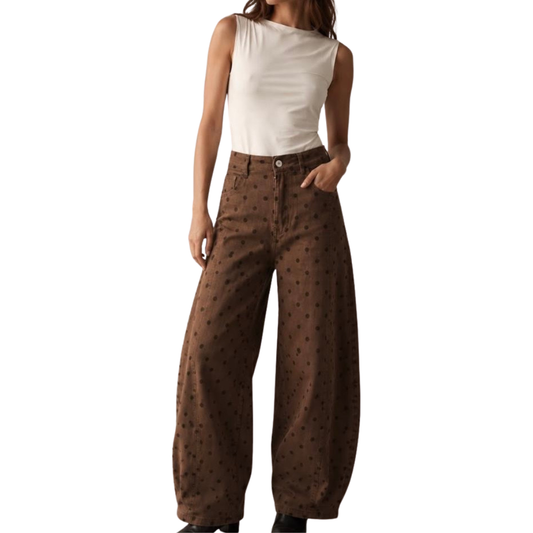 PANTALON POLKA DOTS CAFE CON CAFE OBSCURO