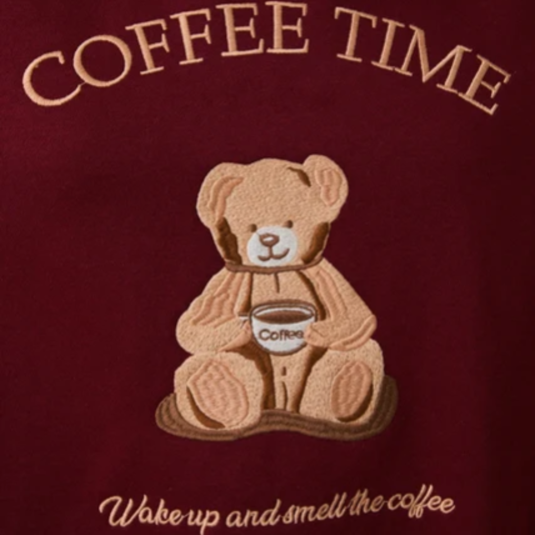 SUETER OSITO "COFFE TIME" VINO