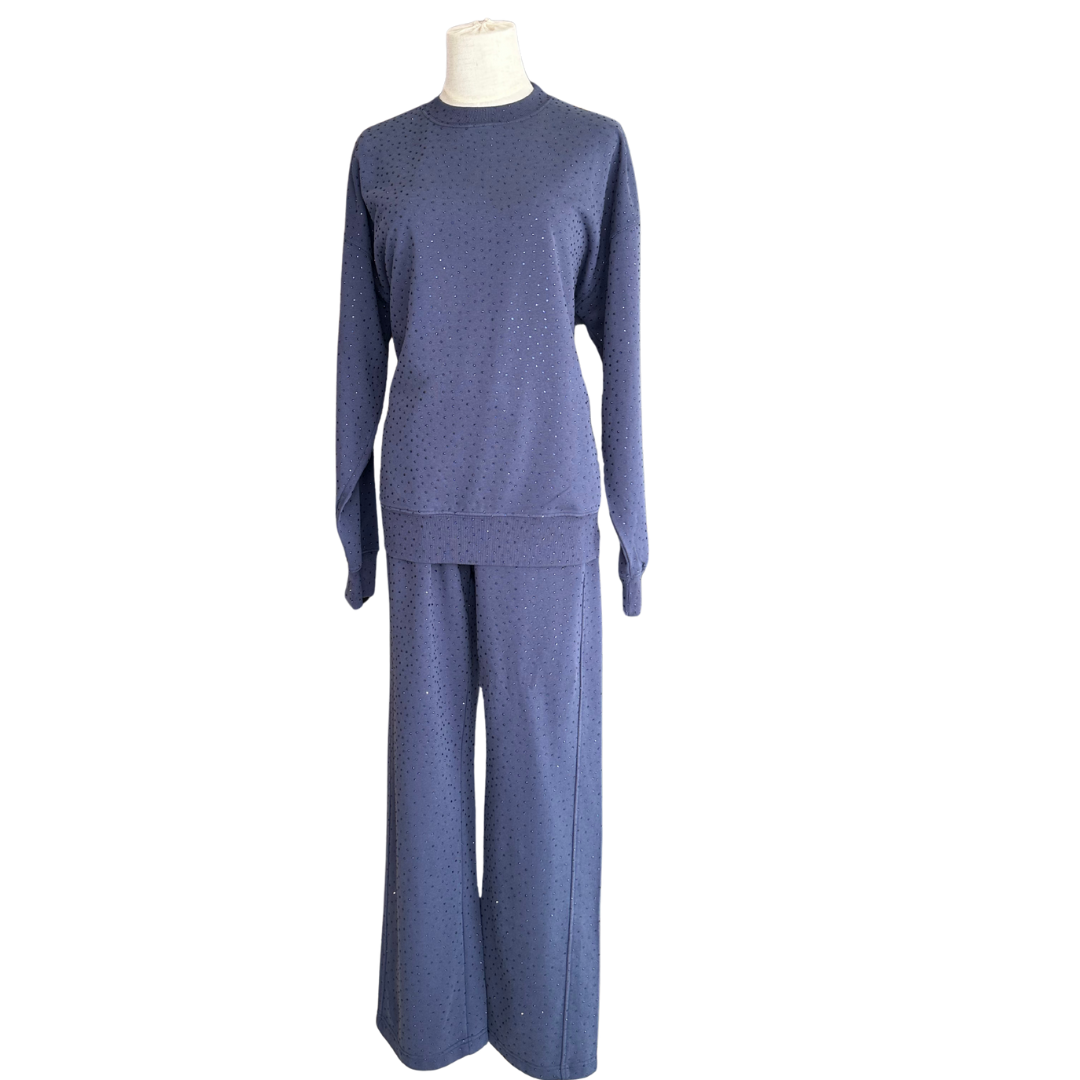 SET PANTS AZUL MARINO CON BRILLOS