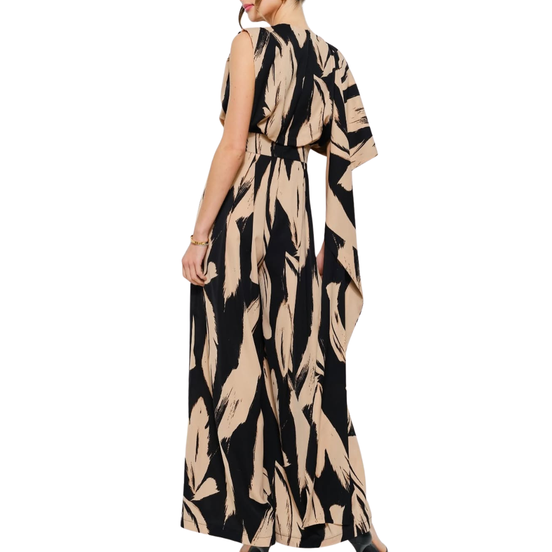 JUMPSUIT CAFÉ CON NEGRO