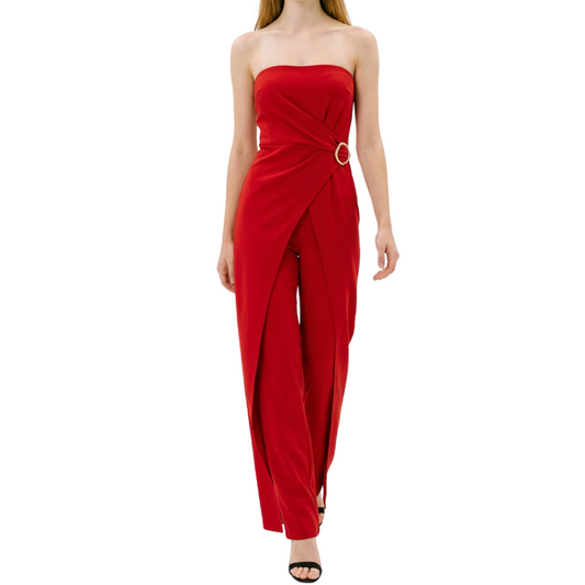 JUPSUIT STRAPLESS ROJO
