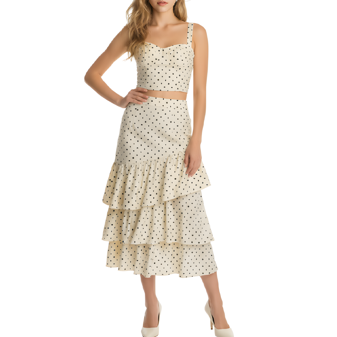 SET BLUSA Y FALDA POLKA DOTS BUTTER