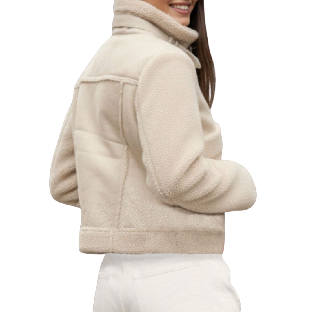 CHAQUETA BEIGE CON PELUCHE
