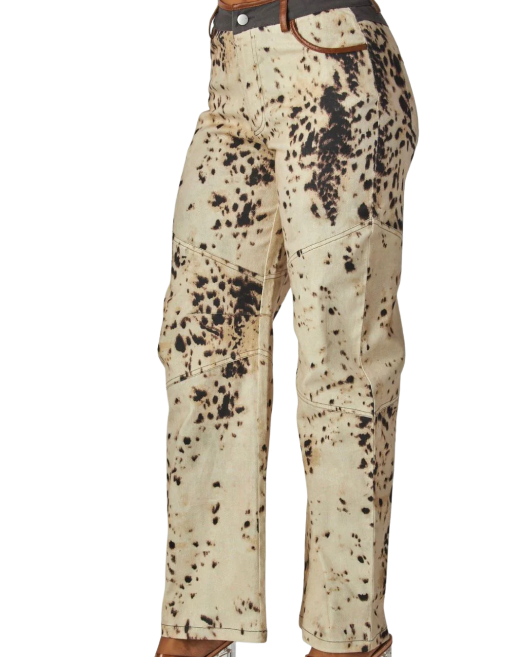 PANTALÓN DENIM ESTAMPADO VACA
