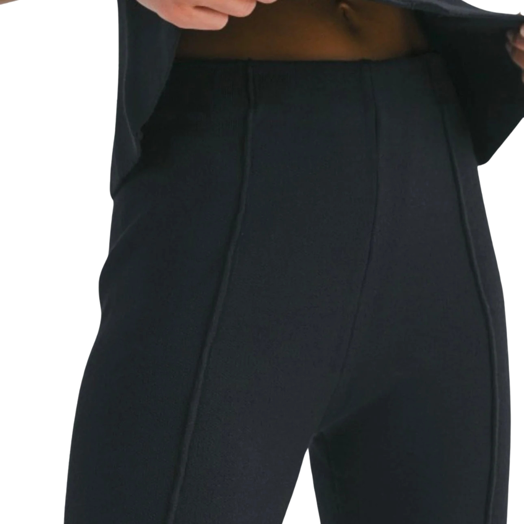 SET BLUSA Y PANTALÓN TELA DE PUNTO NEGRO