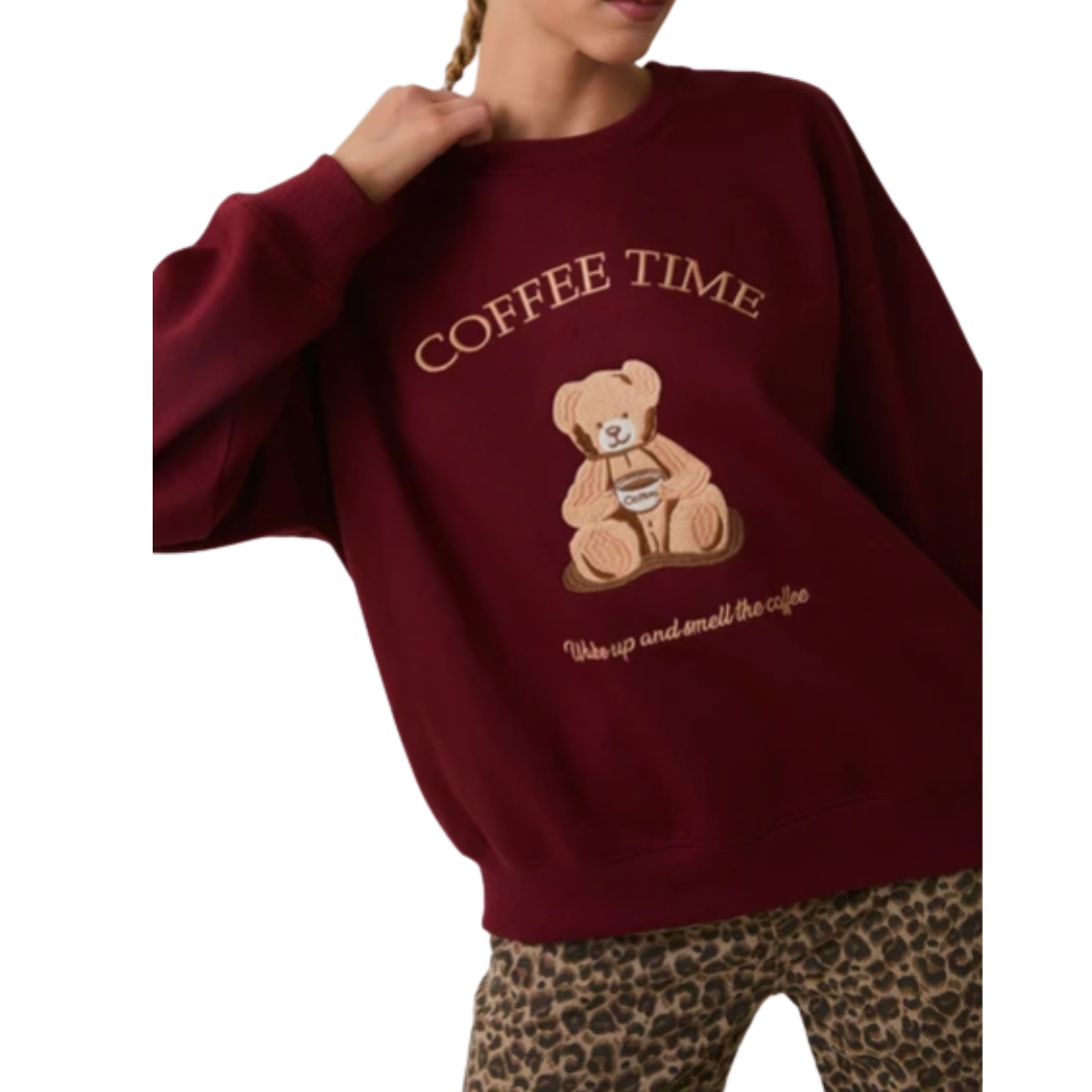 SUETER OSITO "COFFE TIME" VINO
