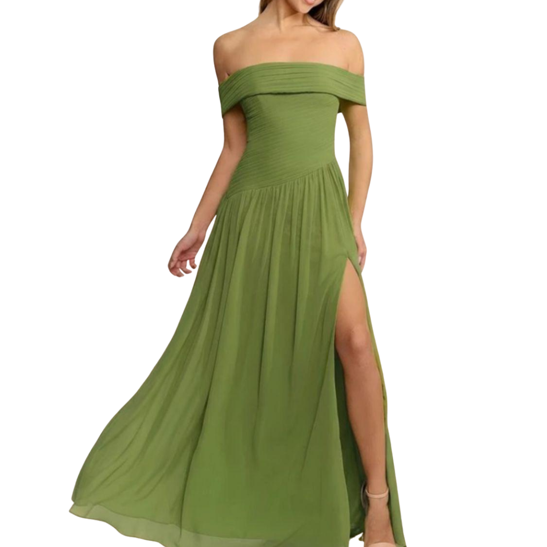 VESTIDO LARGO VERDE