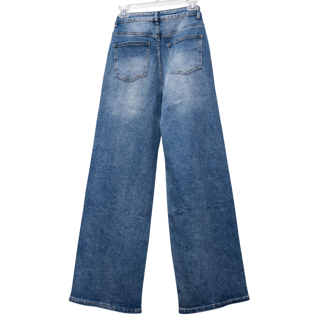 PANTALÓN DENIM CON PERLITAS