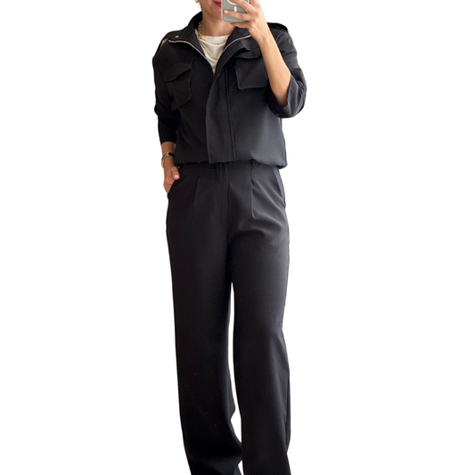 SET CHAQUETA Y PANTALÓN NEGRO
