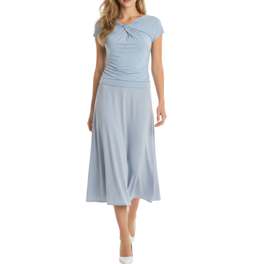 FALDA CELESTE DE SATÍN