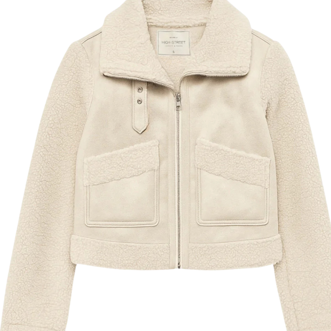 CHAQUETA BEIGE CON PELUCHE