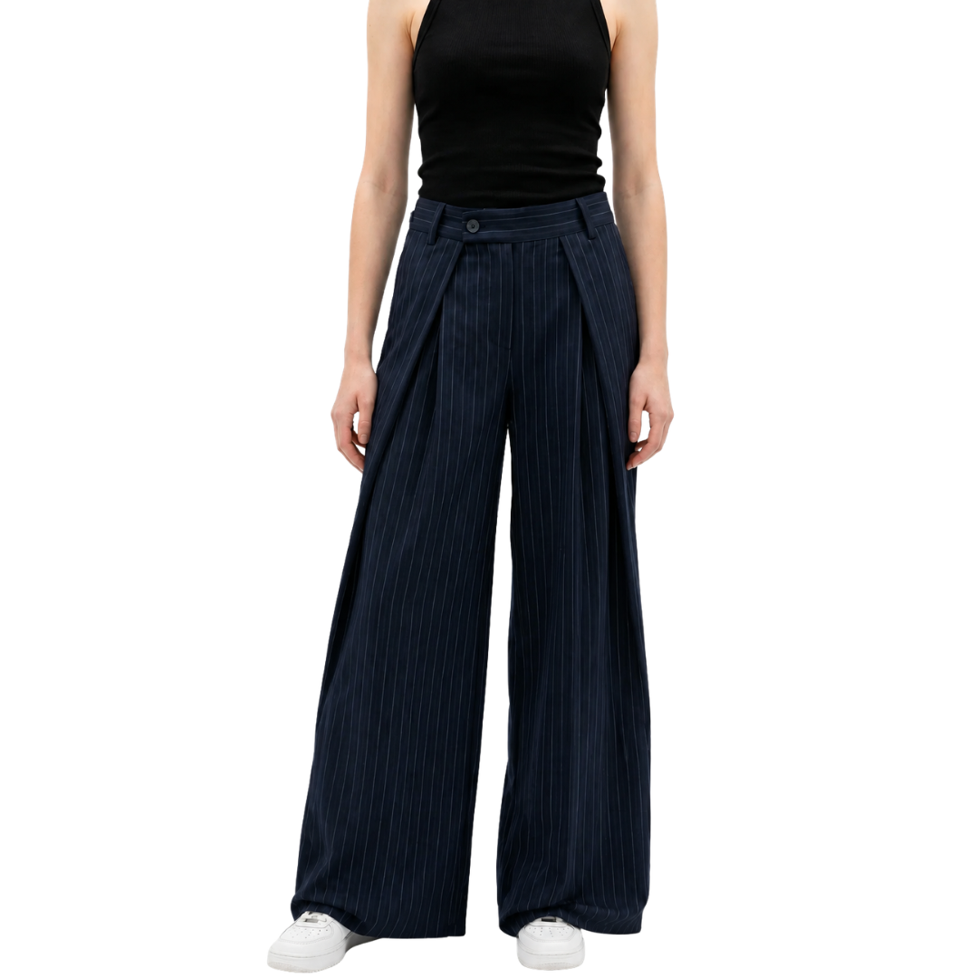 PANTALON RAYAS NAVY CON BLANCO