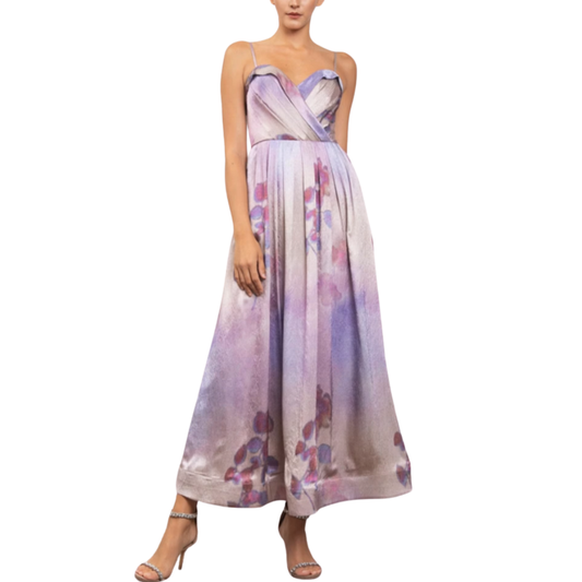 VESTIDO MIDI SATIN TONOS LILA