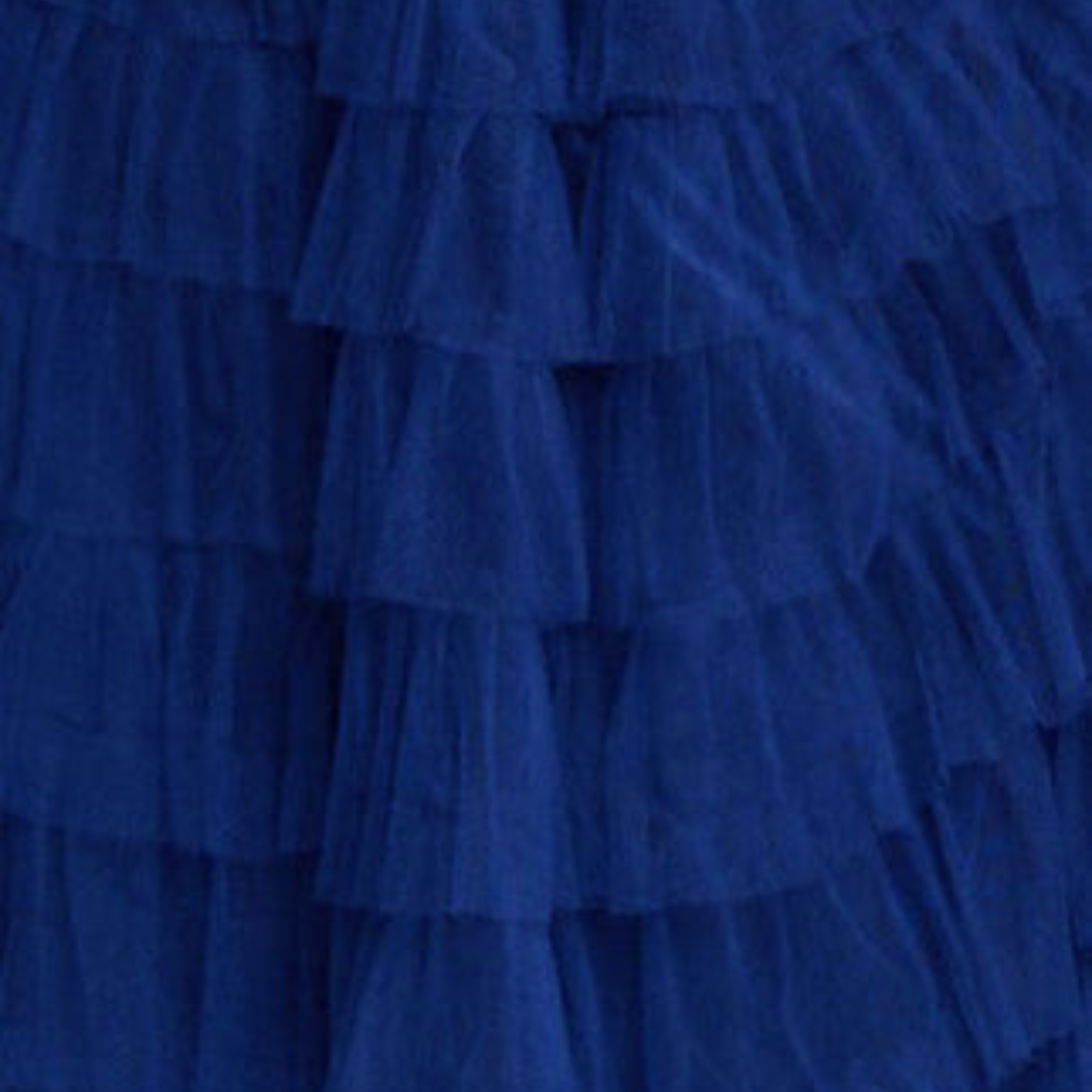 VESTIDO MIDI AZUL REY TULL