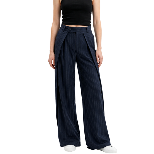 PANTALON RAYAS NAVY CON BLANCO