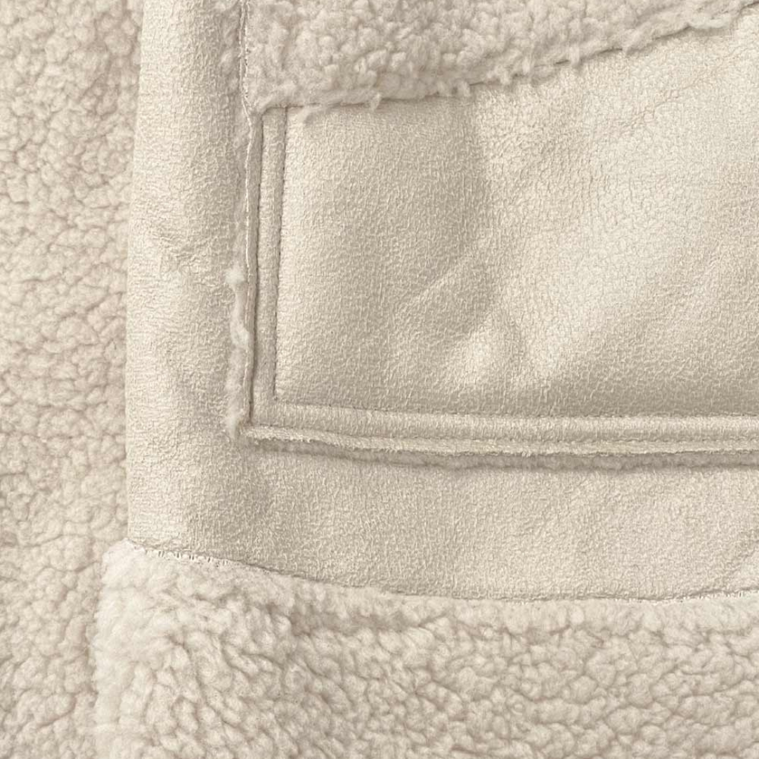 CHAQUETA BEIGE CON PELUCHE