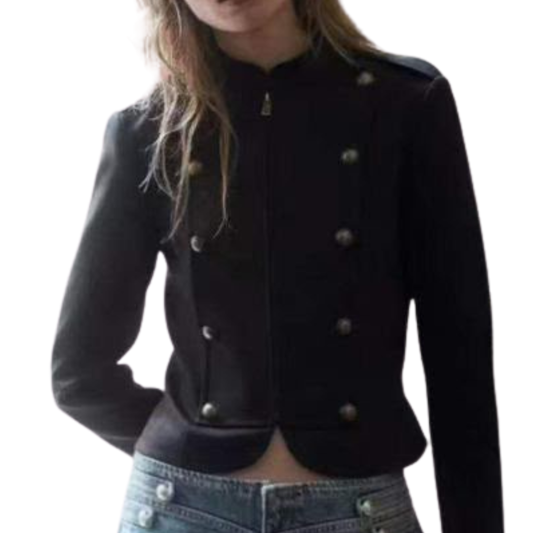 JACKET ESTILO MILITAR NEGRO