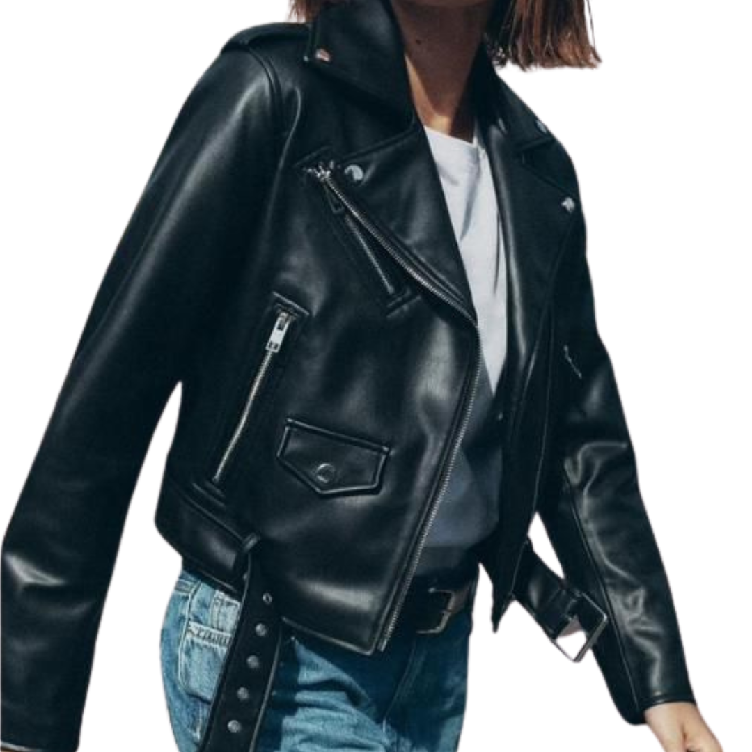 CHAQUETA VINIPIEL NEGRA