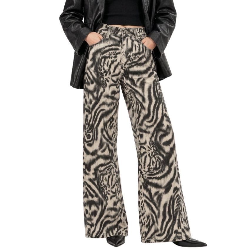 PANTALÓN CAFÉ ANIMAL PRINT