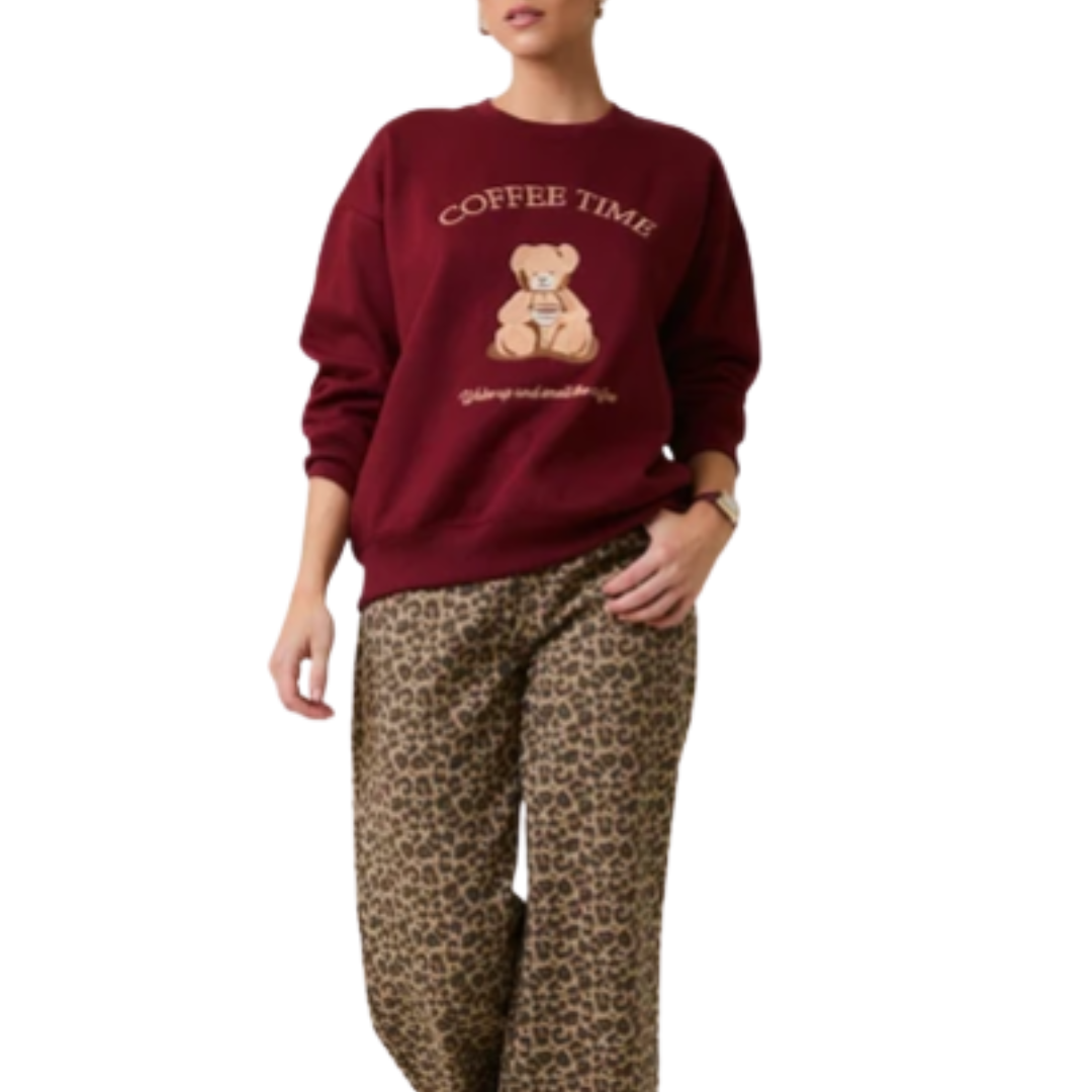SUETER OSITO "COFFE TIME" VINO