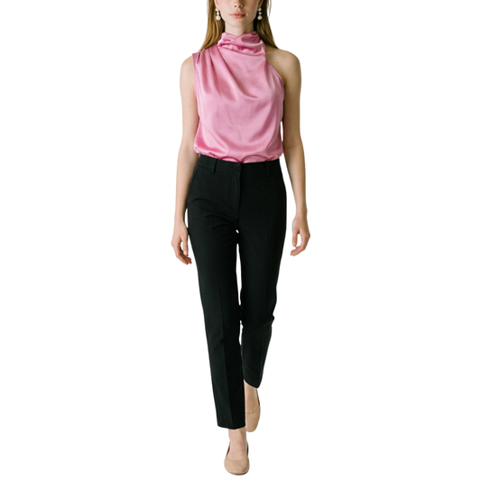 BLUSA ROSA HALTER SATIN