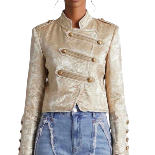 CHAQUETA NAPOLEÓN TELA BROCADA