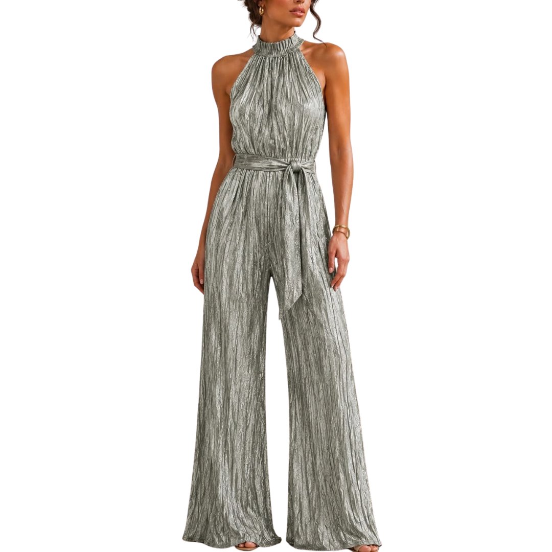 JUMPSUIT SIN MANGAS VERDE MENTA BRILLOSO