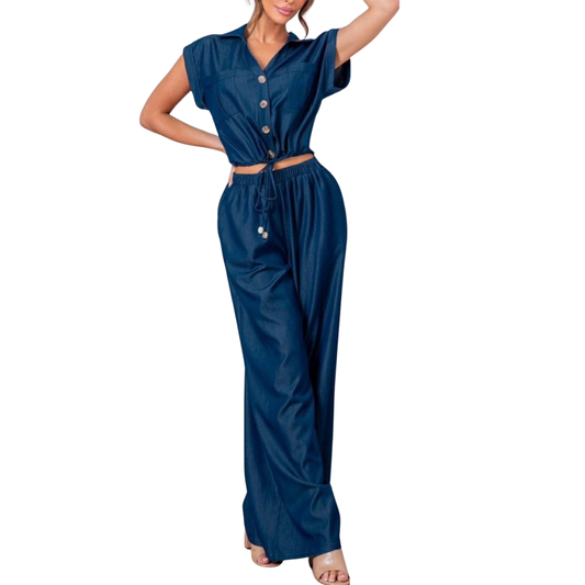SET DENIM BLUSA Y PANTALÓN