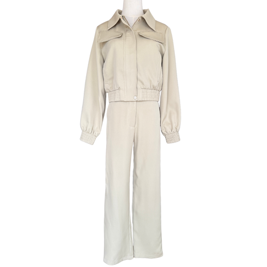 SET CHAQUETA Y PANTALON BEIGE